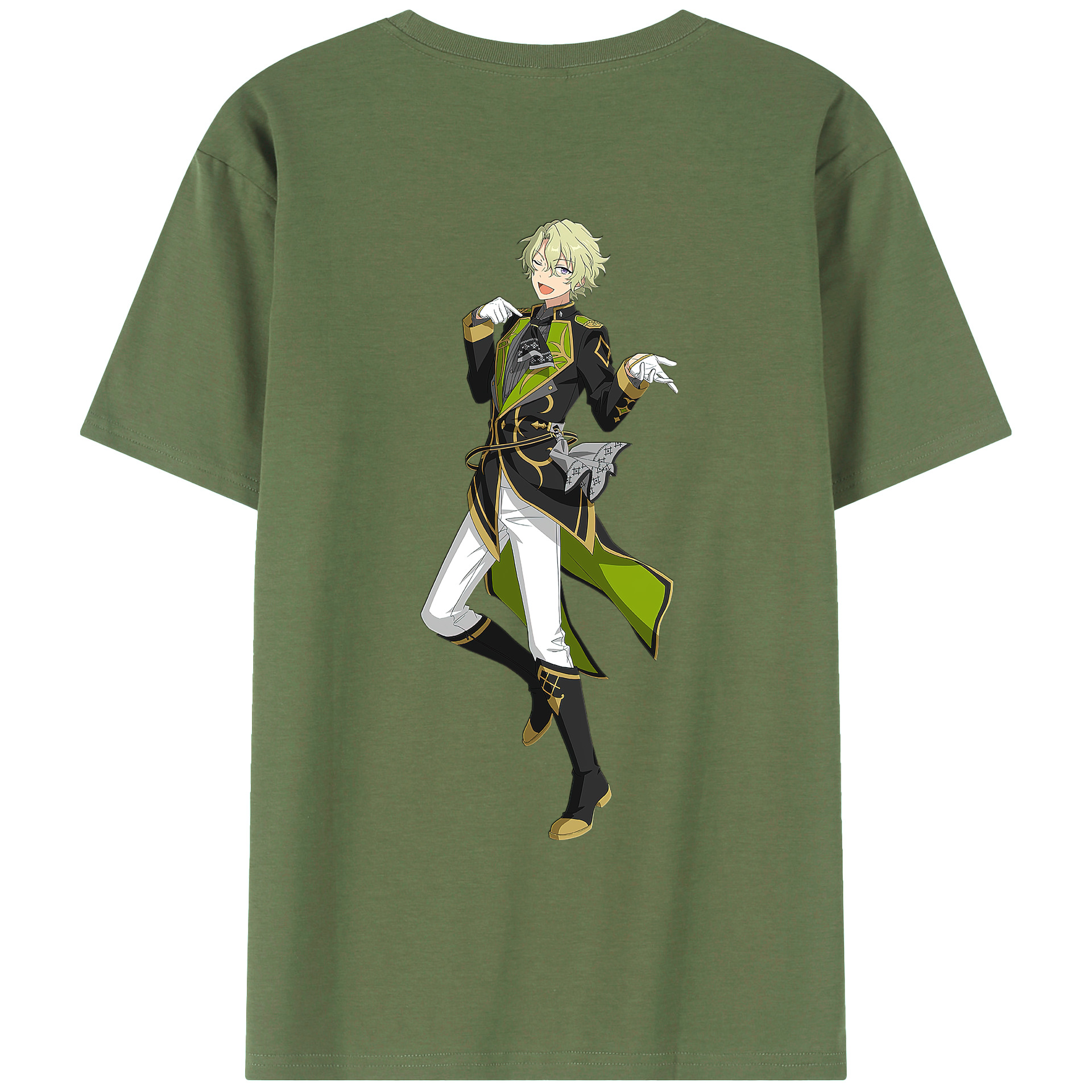 （画像用） あんさんぶるスターズ! Ensemble Stars 綿100％ メンズ半袖Tシャツ（バックプリント） 通気性